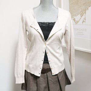 Heather Beige Crew Neck Cardigan 🍦 NORTHERN REFLECTIONS